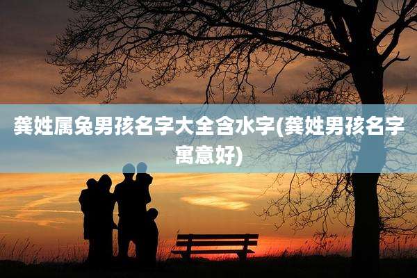 龚姓属兔男孩名字大全含水字(龚姓男孩名字寓意好)