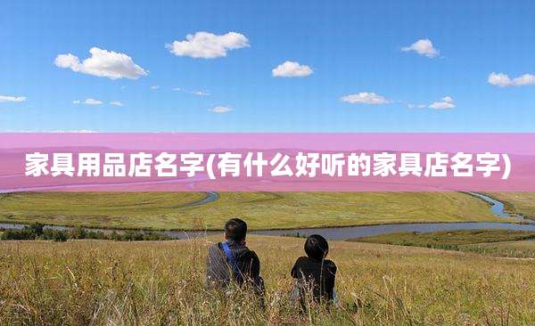 家具用品店名字(有什么好听的家具店名字)