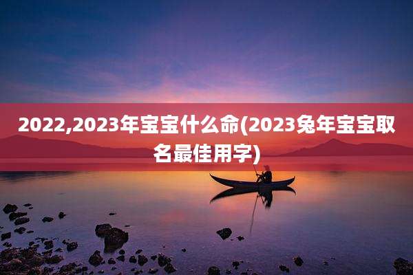 2022,2023年宝宝什么命(2023兔年宝宝取名最佳用字)