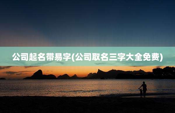 公司起名带易字(公司取名三字大全免费)