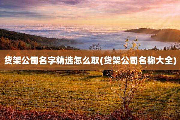 货架公司名字精选怎么取(货架公司名称大全)