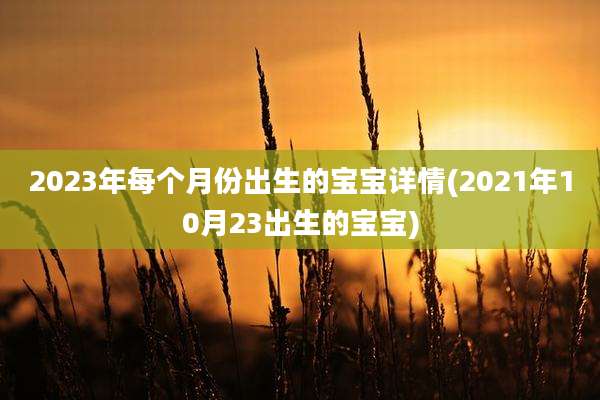 2023年每个月份出生的宝宝详情(2021年10月23出生的宝宝)