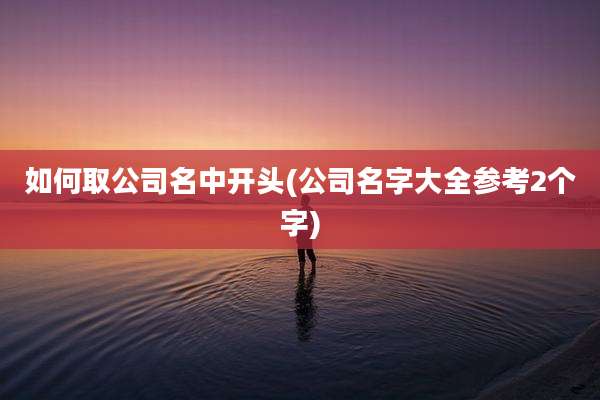 如何取公司名中开头(公司名字大全参考2个字)