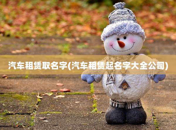 汽车租赁取名字(汽车租赁起名字大全公司)