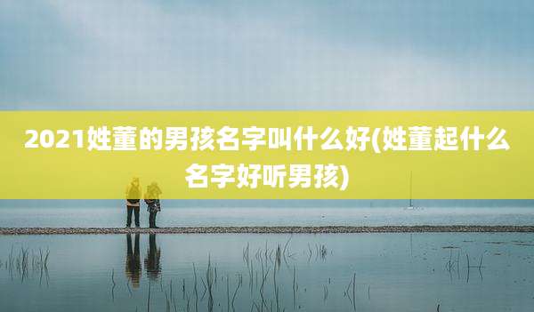 2021姓董的男孩名字叫什么好(姓董起什么名字好听男孩)