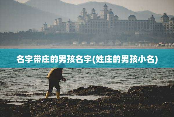 名字带庄的男孩名字(姓庄的男孩小名)