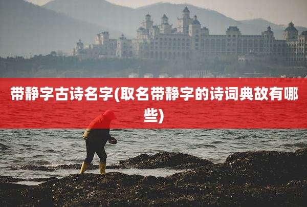 带静字古诗名字(取名带静字的诗词典故有哪些)