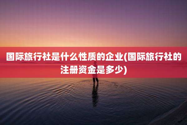 国际旅行社是什么性质的企业(国际旅行社的注册资金是多少)