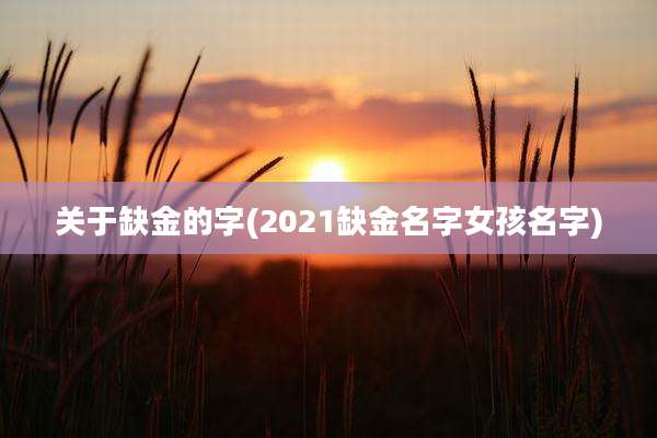 关于缺金的字(2021缺金名字女孩名字)