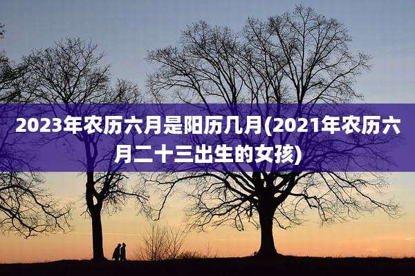 2023年农历六月是阳历几月(2021年农历六月二十三出生的女孩)