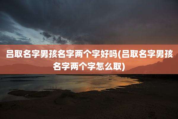 吕取名字男孩名字两个字好吗(吕取名字男孩名字两个字怎么取)