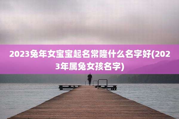 2023兔年女宝宝起名常隆什么名字好(2023年属兔女孩名字)