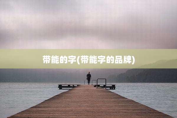 带能的字(带能字的品牌)