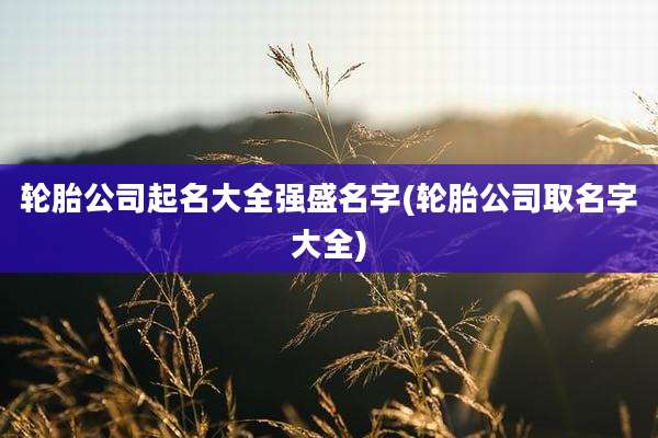 轮胎公司起名大全强盛名字(轮胎公司取名字大全)