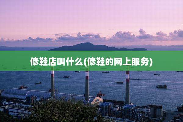 修鞋店叫什么(修鞋的网上服务)