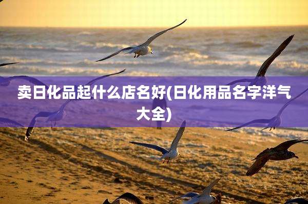 卖日化品起什么店名好(日化用品名字洋气大全)