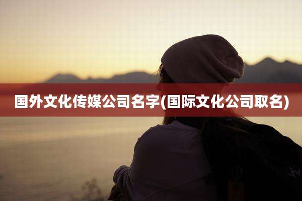 国外文化传媒公司名字(国际文化公司取名)