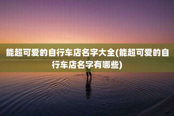 能超可爱的自行车店名字大全(能超可爱的自行车店名字有哪些)