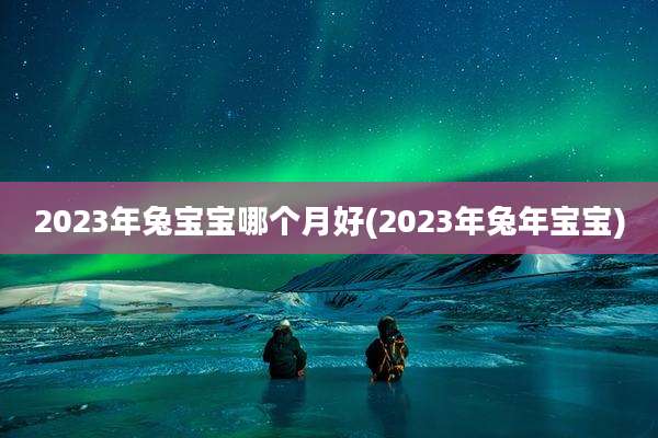 2023年兔宝宝哪个月好(2023年兔年宝宝)