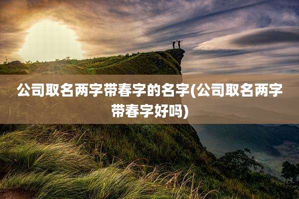 公司取名两字带春字的名字(公司取名两字带春字好吗)