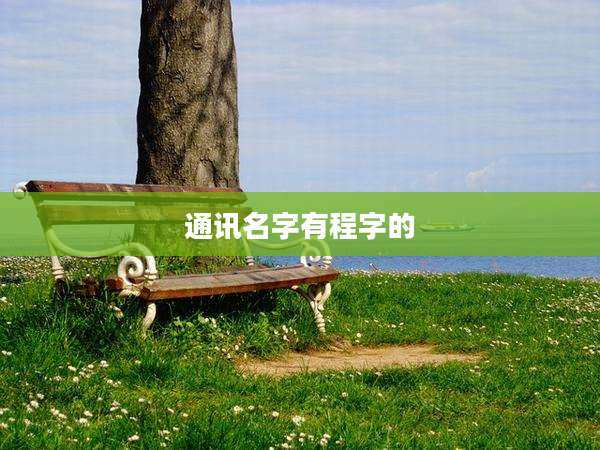 通讯名字有程字的