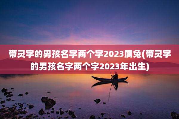 带灵字的男孩名字两个字2023属兔(带灵字的男孩名字两个字2023年出生)