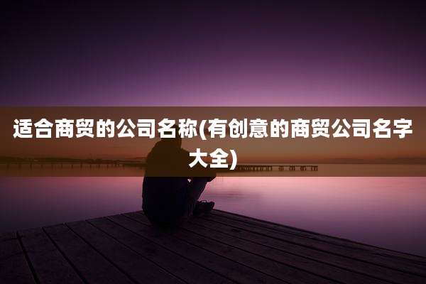 适合商贸的公司名称(有创意的商贸公司名字大全)