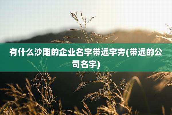 有什么沙雕的企业名字带远字旁(带远的公司名字)