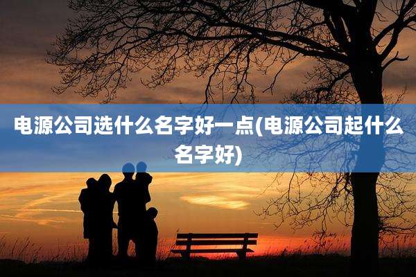 电源公司选什么名字好一点(电源公司起什么名字好)