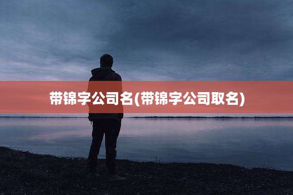 带锦字公司名(带锦字公司取名)