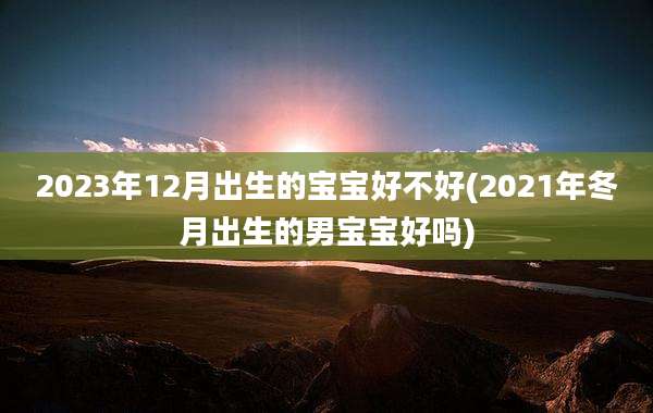 2023年12月出生的宝宝好不好(2021年冬月出生的男宝宝好吗)