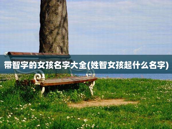 带智字的女孩名字大全(姓智女孩起什么名字)