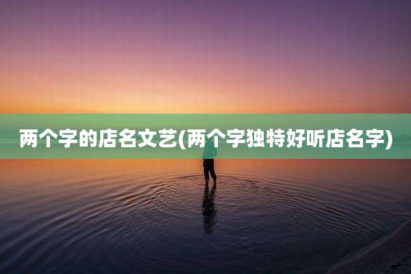 两个字的店名文艺(两个字独特好听店名字)