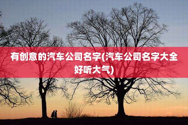 有创意的汽车公司名字(汽车公司名字大全好听大气)