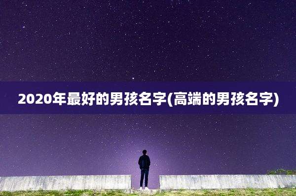2020年最好的男孩名字(高端的男孩名字)