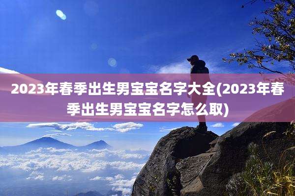 2023年春季出生男宝宝名字大全(2023年春季出生男宝宝名字怎么取)