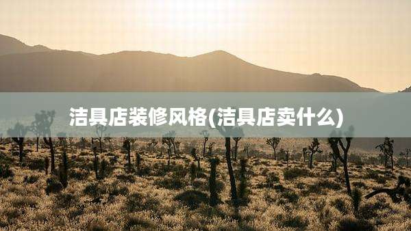 洁具店装修风格(洁具店卖什么)