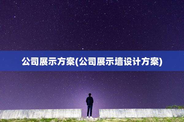 公司展示方案(公司展示墙设计方案)