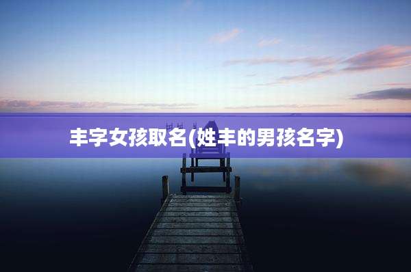 丰字女孩取名(姓丰的男孩名字)