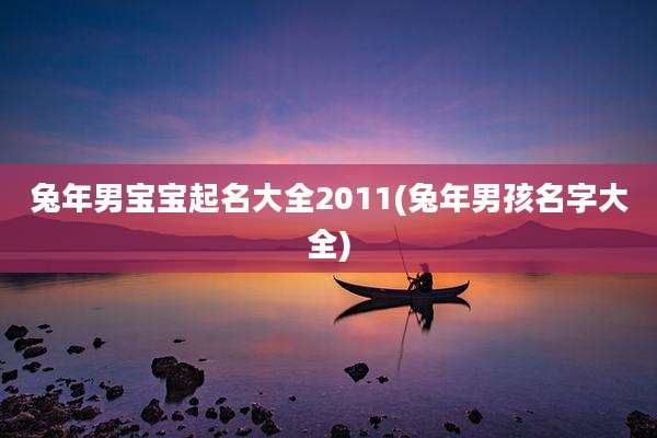 兔年男宝宝起名大全2011(兔年男孩名字大全)