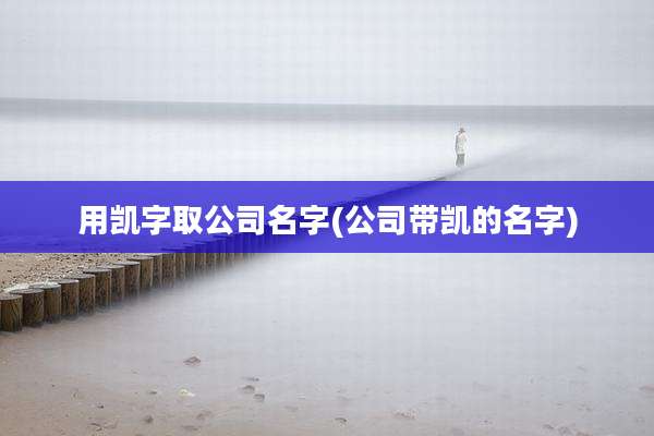 用凯字取公司名字(公司带凯的名字)