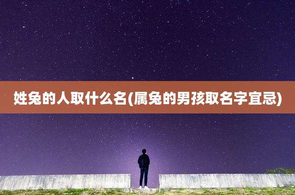 姓兔的人取什么名(属兔的男孩取名字宜忌)