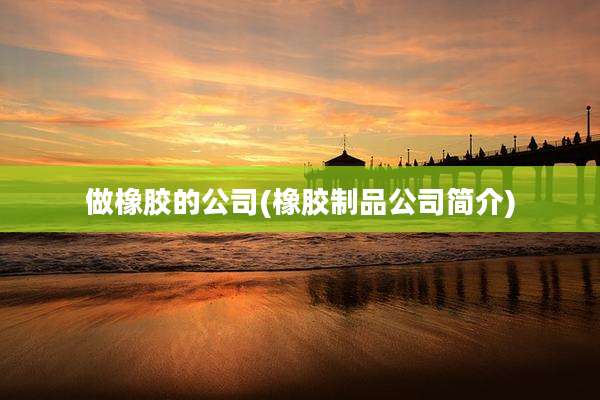 做橡胶的公司(橡胶制品公司简介)