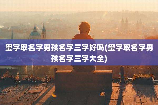 玺字取名字男孩名字三字好吗(玺字取名字男孩名字三字大全)