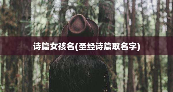 诗篇女孩名(圣经诗篇取名字)
