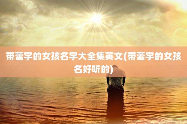 带蕾字的女孩名字大全集英文(带蕾字的女孩名好听的)