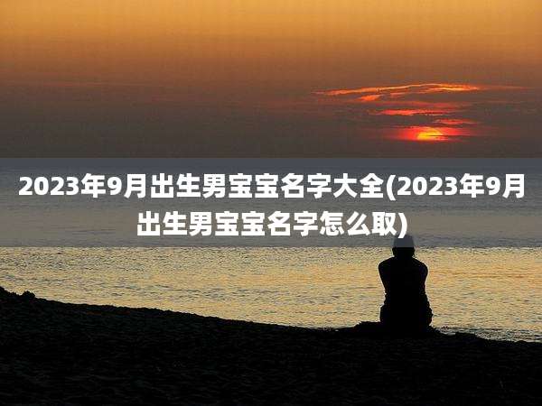 2023年9月出生男宝宝名字大全(2023年9月出生男宝宝名字怎么取)