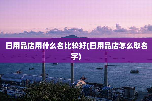 日用品店用什么名比较好(日用品店怎么取名字)