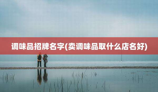 调味品招牌名字(卖调味品取什么店名好)
