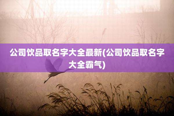 公司饮品取名字大全最新(公司饮品取名字大全霸气)